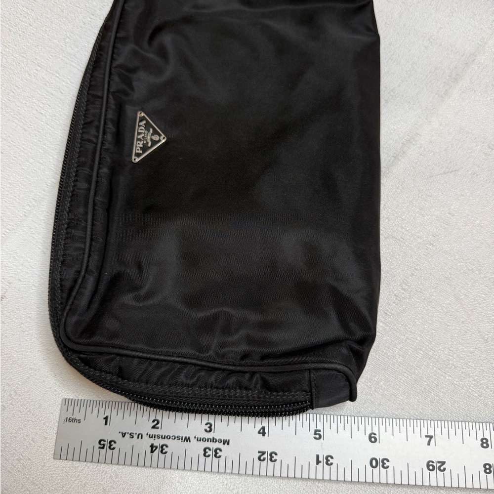 Prada Nylon Pouch Cosmetic Case Black Made in Italy - Picture 3 of 11